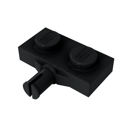 LEGO Plate, Modified 1 x 2 with Wheel Holder, Black [21445] 6122656