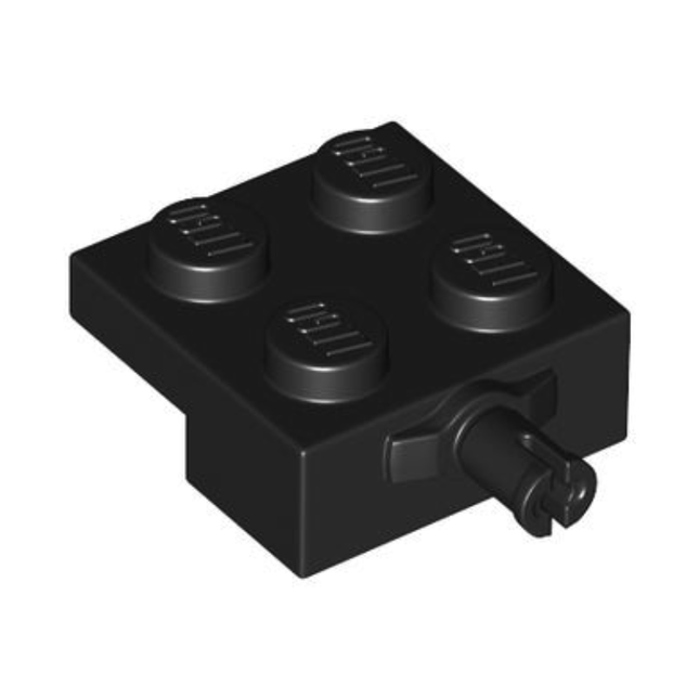 LEGO Plate, Modified 2 x 2 with Wheel Holder, Axle, Black [4488] 6371450