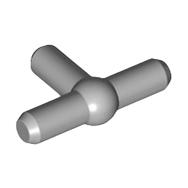 LEGO Bar, Pneumatic T Piece Second Version (T Bar with Ball in Center), 3 Way, Light Grey [4697b] 4211508