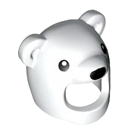 LEGO Minifigure Part - Costume Bear, Headgear Head Cover, White [3557pb01] 6446178