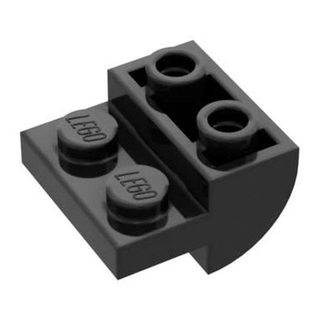 LEGO Slope, Curved 2 x 2 Inverted with 2 Recessed Studs, Black [1750] 6458098