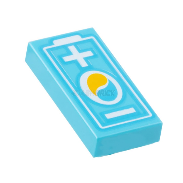 LEGO Minifigure Accessory - Tile, Electric Car Battery, Octane Logo [3069pb1065] 6421752