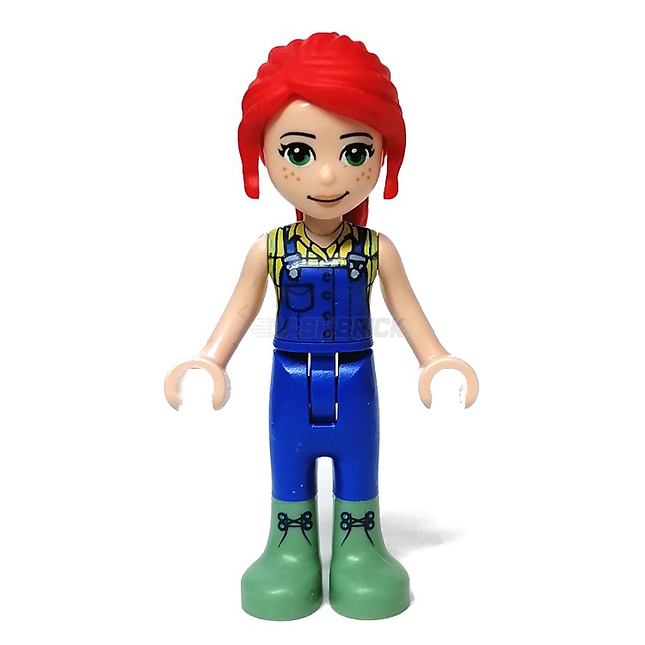 LEGO Minifigure - Friends Mia - Blue Overalls, Yellow Blouse, Sand Green Boots [FRIENDS]