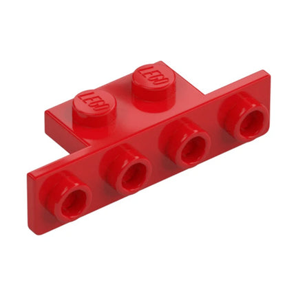 LEGO Bracket 1 x 2 - 1 x 4, Bottom Rounded Corners, Red [28802] 6168619