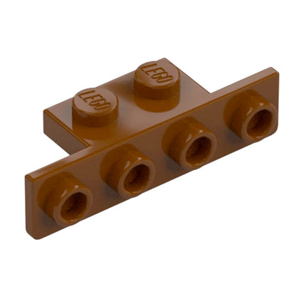 LEGO Bracket 1 x 2 - 1 x 4, Bottom Rounded Corners, Reddish Brown [28802] 6168623