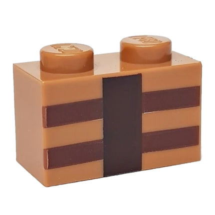 LEGO Brick 1 x 2 with Minecraft Crafting Table Lines, Minecraft [3004pb123] 6097024