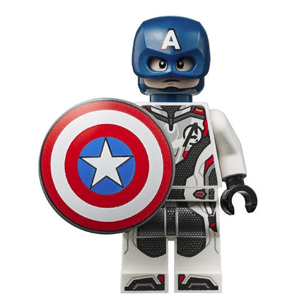 LEGO Minifigure - Captain America - White Jumpsuit, Helmet, Avengers Endgame (2019) [MARVEL]