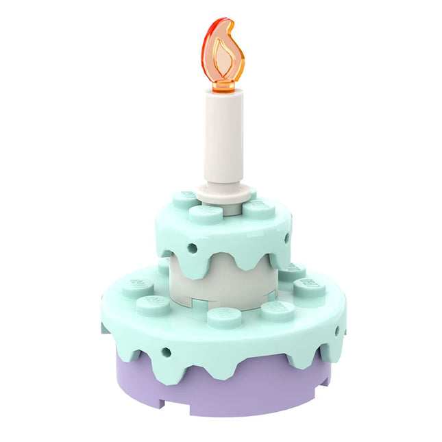 LEGO "Large Cake" - Candle, Layered Cake [MiniMOC]