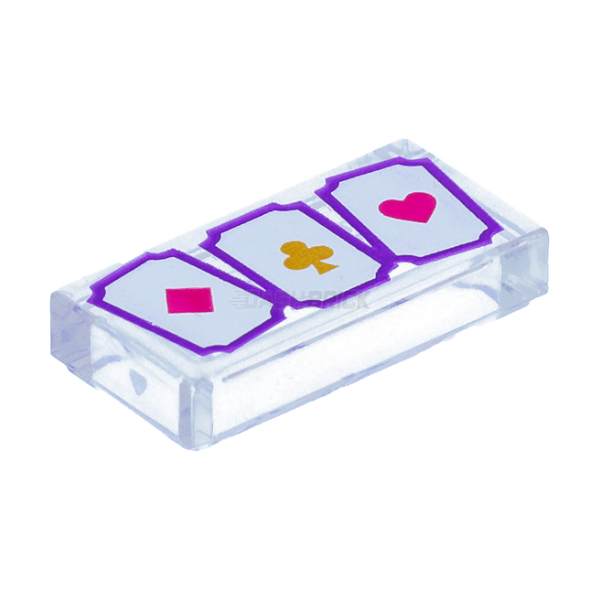 LEGO Minifigure Accessory - Playing Cards, Poker (1 x 2 Tile) [3069bpb0953]