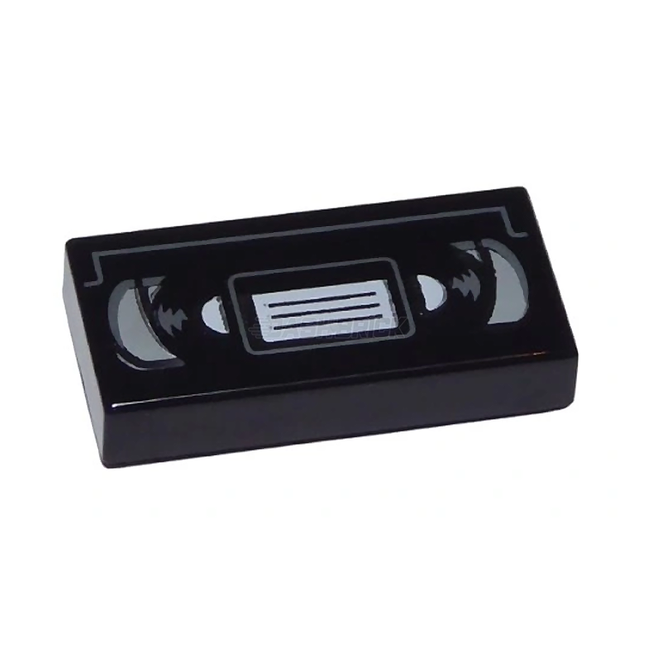 LEGO Minifigure Accessory - Tile, Video Cassette / VHS Tape print [3069pb0718] 6267179