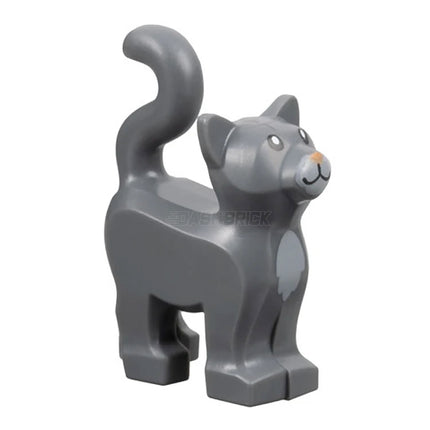 LEGO Minifigure Animal - Cat, Light Bluish Gray Muzzle and Chest Pattern, Dark Grey [13786pb09] 6419126
