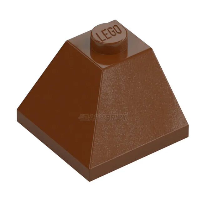 LEGO Slope 45 2 x 2 Double Convex Corner, Reddish Brown [3045] 4652624
