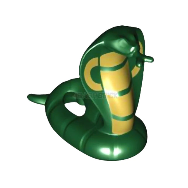 LEGO Minifigure Animal - Snake, Cobra with Tan and Black, Dark Green [18824pb01]