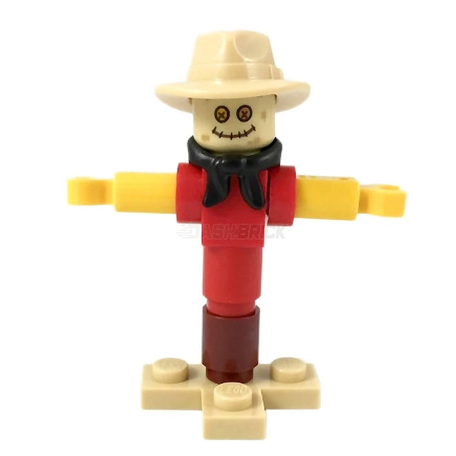 LEGO Minifigure - Scarecrow - Tan Fedora, Black Bandana, Red Shirt (2019) [CITY]