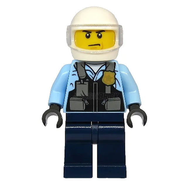 LEGO Minifigure - Male, Police, Motorcyclist, Safety Vest with Police Badge, Helmet [CITY]