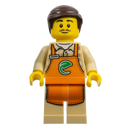 LEGO Minifigure - "Mr. Produce" Orange Overalls (2022) [CITY]