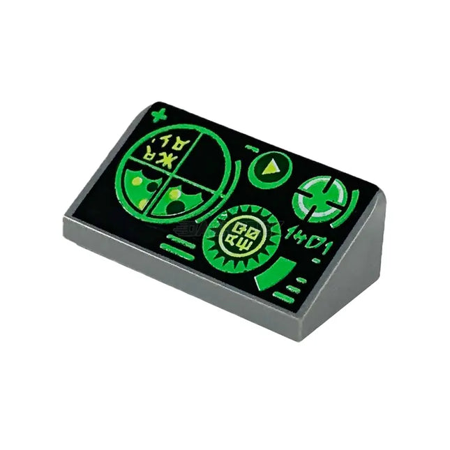 LEGO Minifigure Accessory - Control Panel, Green Gauges, Radar Screen [85984pb176] 6194290