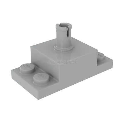 LEGO Brick, Modified 2 x 2, Top Pin and 1 x 2 Side Plates, Light Grey [30592] 6301436