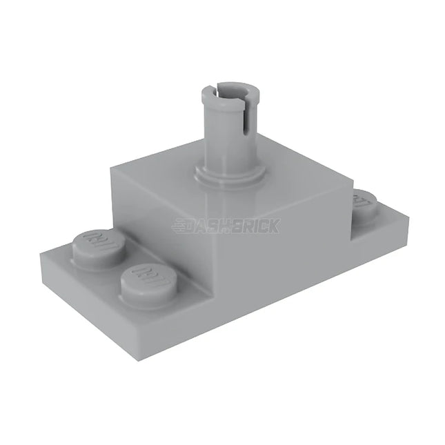 LEGO Brick, Modified 2 x 2, Top Pin and 1 x 2 Side Plates, Light Grey [30592] 6301436