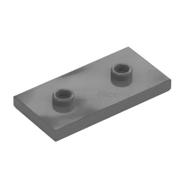 LEGO Plate, Modified 2 x 4 with 2 Studs (Double Jumper), Dark Grey [65509] 6307616