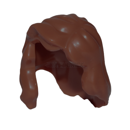 LEGO Minifigure Part - Hair Female Mid-Length, Part over Right Shoulder, Dark Brown [85974] 6229072
