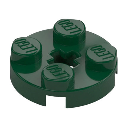LEGO Plate, Round 2 x 2 with Axle Hole, Dark Green [4032] 6035029