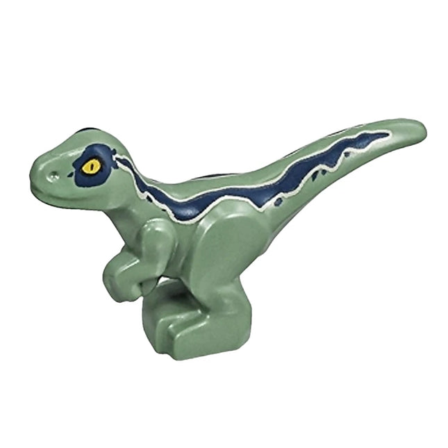 LEGO Minifigure Animal - Dinosaur Baby Standing with Dark Blue Stripes and Yellow Eyes Pattern [37829pb02] 6227089