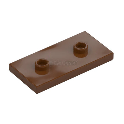 LEGO Plate, Modified 2 x 4 with 2 Studs (Double Jumper), Reddish Brown [65509] 6307618