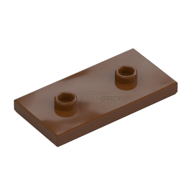 LEGO Plate, Modified 2 x 4 with 2 Studs (Double Jumper), Reddish Brown [65509] 6307618
