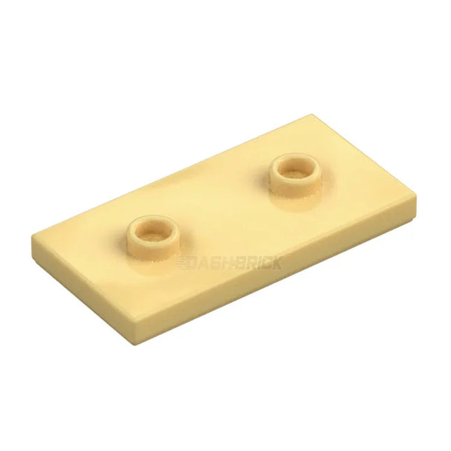 LEGO Plate, Modified 2 x 4 with 2 Studs (Double Jumper), Tan [65509] 6294227