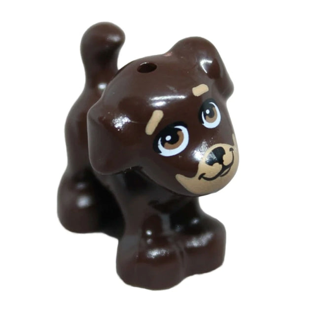LEGO Minifigure Animal - Dog, Puppy, Standing, "Maple", Dark Brown [93088pb15] 1.25 x 1.9 x 2 cm