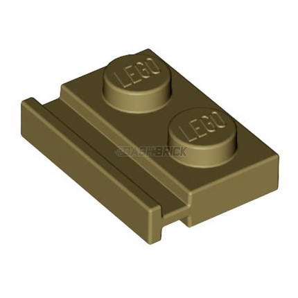 LEGO Plate, Modified 1 x 2 with Door Rail, Dark Tan [32028] 4616711