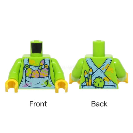 LEGO Minifigure Part - Torso, Overalls with Decorated Eggs and Paint Brush [973pb6085c01] 6542238
