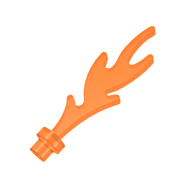 LEGO Minifigure Accessory - Flame/Fire, Trans-Orange [6126b/28618]