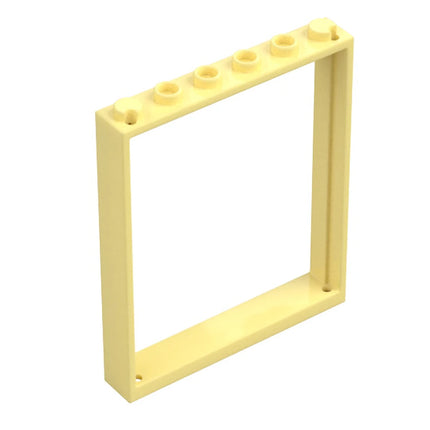 LEGO Window/Door Frame 1 x 6 x 6 Flat Front, Bright Light Yellow [42205] 6376998