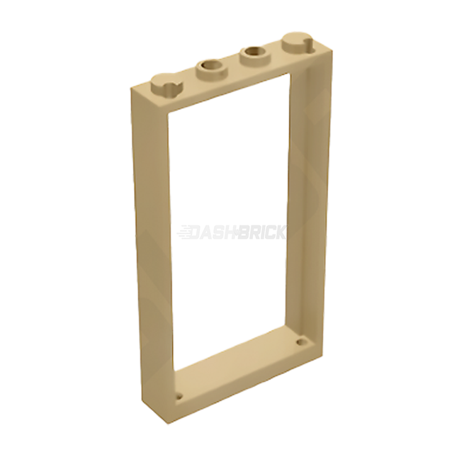 LEGO Door Frame 1 x 4 x 6, Two Holes, Tan [60596 / 40289]