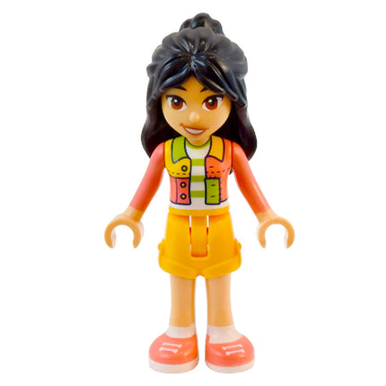 LEGO Minifigure - Liann - Patchwork Jacket, Orange Shorts, Coral Shoes (2024) [FRIENDS]