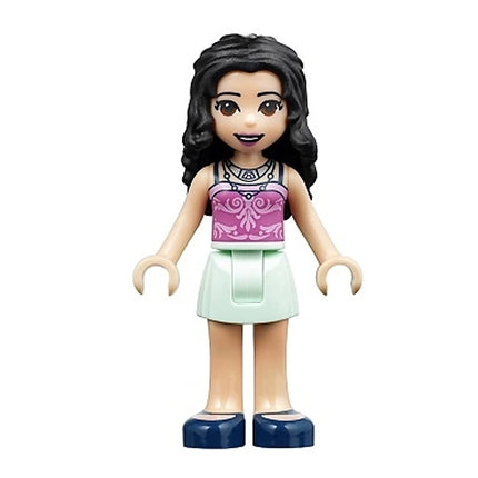 LEGO Minifigure - Friends Emma - Light Aqua Skirt, Dark Pink Top (2019) [FRIENDS]