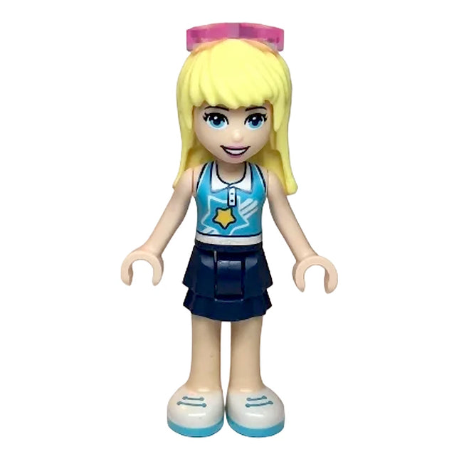LEGO Minifigure - Friends Stephanie - Dark Blue Layered Skirt, Medium Azure and White Top, Sunglasses [FRIENDS]