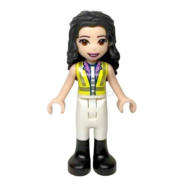 LEGO Minifigure - Friends Emma - Neon Yellow Vest, White Trousers, Black Boots [FRIENDS]