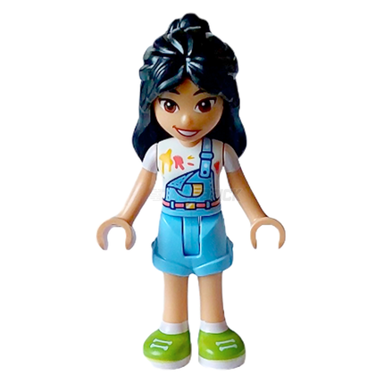 LEGO Minifigure - Friends Liann - Overalls, Blue Shorts, Lime Shoes (2023) [FRIENDS]