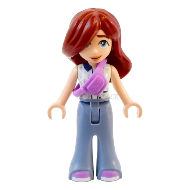 LEGO Minifigure - Friends Paisley - Vest, Trousers Bell-Bottoms, Lavender Shoes, Belt Bag [FRIENDS]
