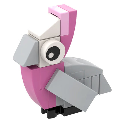 LEGO "Brick Bird" Pink Galah, Pink and Grey Cockatoo [MiniMOC]