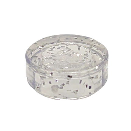 LEGO Tile, Round 1 x 1, Glitter Trans-Clear [98138] 6313555