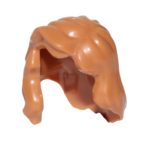LEGO Minifigure Part - Hair Female Mid-Length, Part over Right Shoulder, Dark Orange [85974]