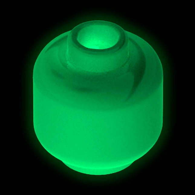 LEGO Minifigure Part - Head (Plain) - Hollow Stud, Glow in the Dark [3626c]