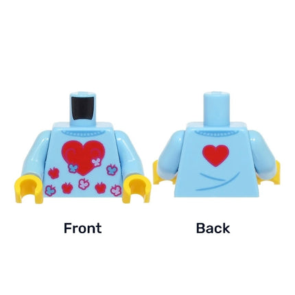 LEGO Minifigure Part - Torso Sweater, Heart and Red, Lavender and Medium Blue Butterflies [973pb6014c01] 6525656