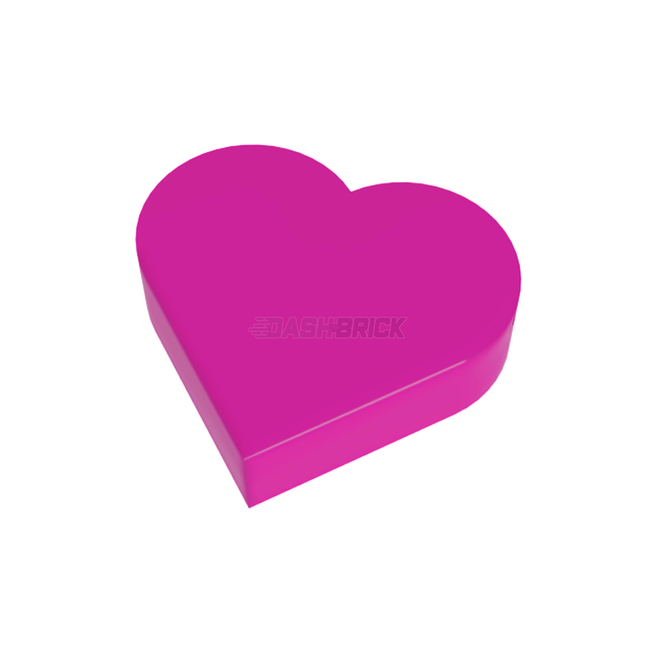 LEGO Tile, Round 1 x 1 Heart, Dark Pink [39739] 6486304
