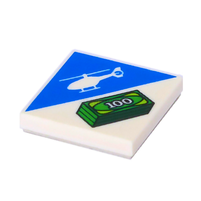 LEGO Minifigure Accessory - Tile, "Helicopter Money" 100 Bill Stack [3068pb0467]