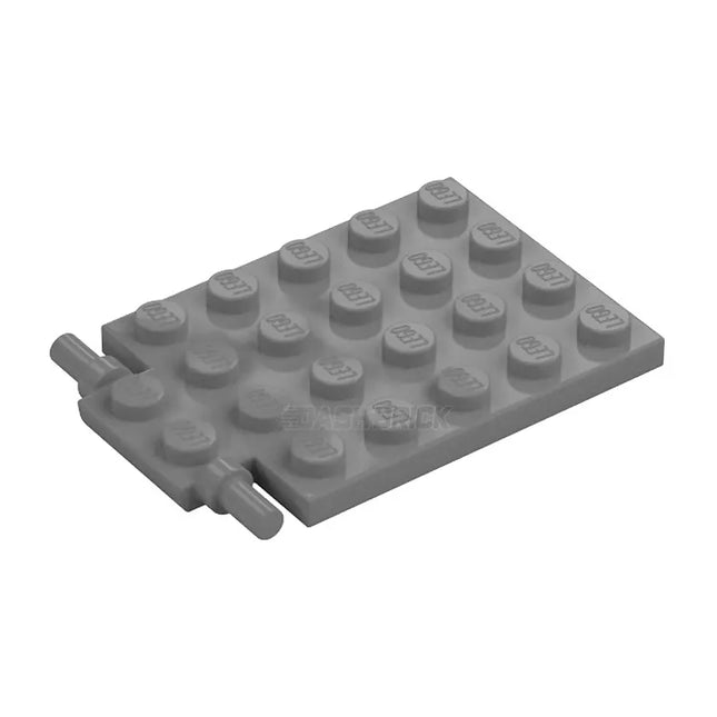 LEGO Plate, Modified 4 x 6, Trap Door Hinge, Dark Grey [92099] 4595710